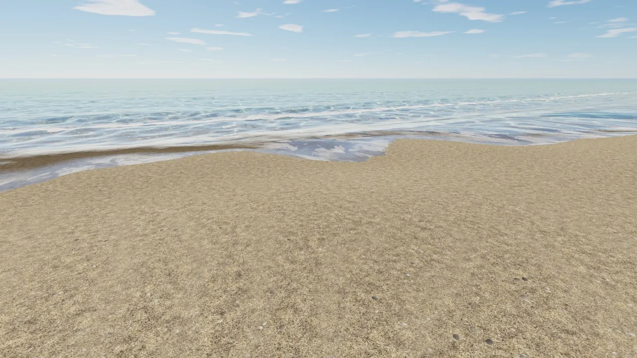 浜に打ち上げる波と泡