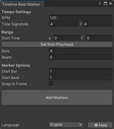 Timeline Beat Marker Window